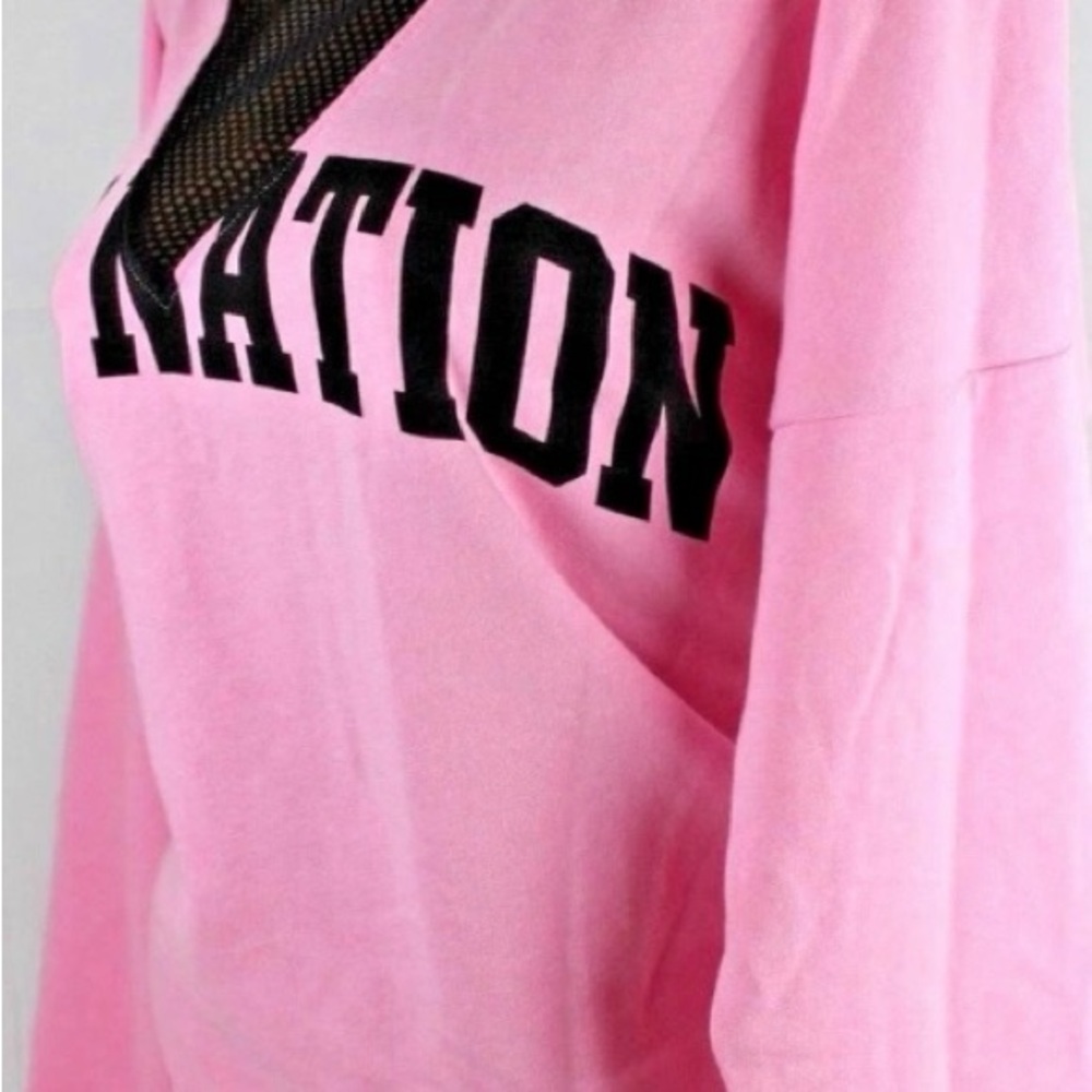 Pink VICTORIA'S SECRET  Sweatshirt.  Pink Nation Sweatshirt. Women’s XS. Comfy - Picture 3 of 13